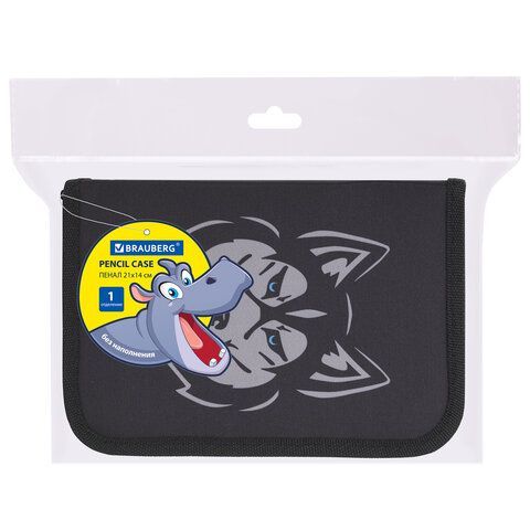 Пенал BRAUBERG, 1 отделение, полиэстер, 21х14 см, &quot;Husky&quot;, 271532