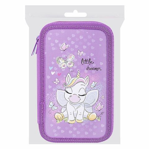 Пенал ПИФАГОР, 3 отделения, ламинированный картон, 19х11 см, &quot;Sweet Dreamer&quot;, 271545