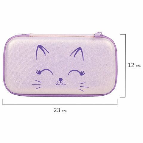 Пенал BRAUBERG SHINY, 1 отделение, 1 откидная планка, EVA, 22х13х4 см, &quot;Cheerful&quot;, 271554