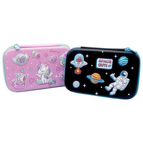 Пенал BRAUBERG KIDS большой удобный с откидной планкой, EVA, 22х15х4 см, &quot;Space out&quot;, 271556