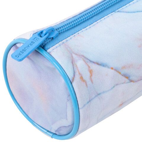 Пенал-тубус BRAUBERG, с эффектом Soft Touch, мягкий, &quot;Blue marble&quot;, 22х8 см, 271570