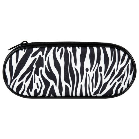 Пенал-футляр BRAUBERG, 1 отделение, органайзер, полиэстер, 22x9x5 см, &quot;Zebra&quot;, 271584
