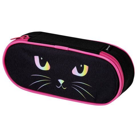 Пенал-футляр BRAUBERG, 1 отделение, органайзер, полиэстер, 22x9x5 см, &quot;Cat eye&quot;, 271585