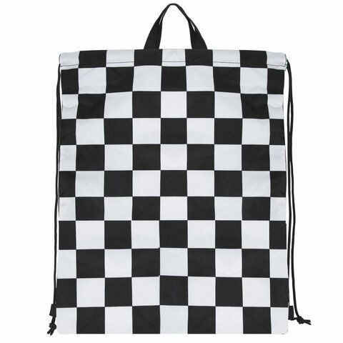 Мешок для обуви BRAUBERG большой удобный с ручкой, 51х41 см, &quot;Black and white&quot;, 271595