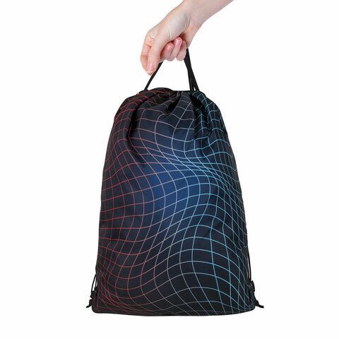 Мешок для обуви BRAUBERG большой удобный с ручкой, 51х41 см, &quot;Neon web&quot;, 271596