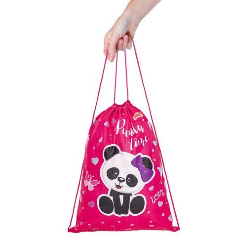 Мешок для обуви ПИФАГОР, 1 отделение, 40х32 см, &quot;Panda time&quot;, 271601