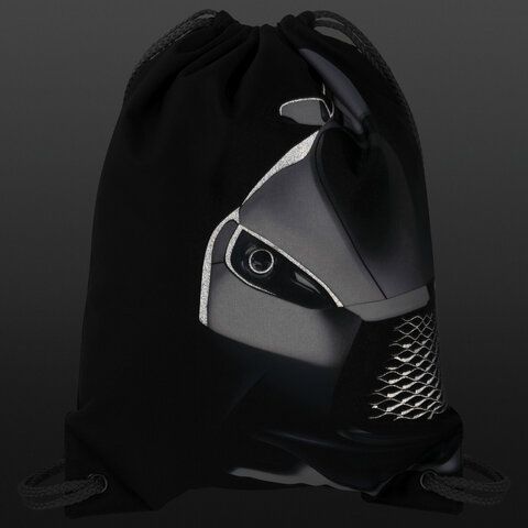 Мешок для обуви BRAUBERG PREMIUM, карман, подкладка, светоотражайка, 43х33 см, &quot;Black car&quot;, 271623