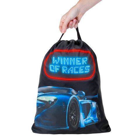 Мешок для обуви BRAUBERG KIDS, с петлей, 42х34 см, &quot;Winner of Races&quot;, 271627