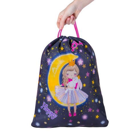Мешок для обуви BRAUBERG KIDS, с петлей, 42х34 см, &quot;Moon girl&quot;, 271630