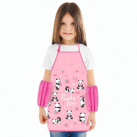 Фартук с нарукавниками для уроков труда ЮНЛАНДИЯ, 45х54 см, &quot;Pandamania&quot;, 271648