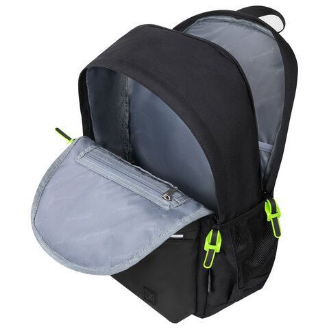 Рюкзак BRAUBERG FASHION CITY универсальный, 2 отделения, &quot;Virtual sneaker&quot;, черный, 46х31х15 см, 271671