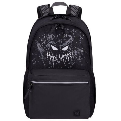 Рюкзак BRAUBERG FASHION CITY универсальный, 2 отделения, &quot;Horror&quot;, черный, 46х31х15 см, 271672