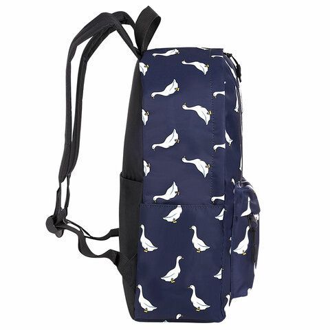 Рюкзак BRAUBERG POSITIVE универсальный, карман-антивор, "Ducks", 42х28х14 см, 271681