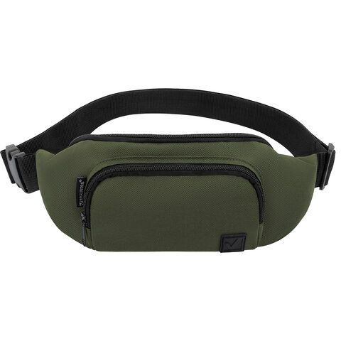 Сумка на пояс BRAUBERG RIO, карман, регулируемый ремень, хаки, 30х12x10 см, 271691