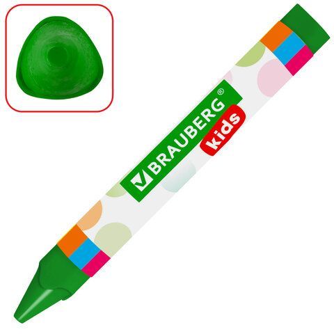 Восковые мелки трехгранные утолщенные BRAUBERG KIDS 4 шт., НАБОР 12 цветов, 271695
