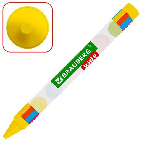 Восковые мелки BRAUBERG KIDS 6 шт., НАБОР 12 цветов, 271696