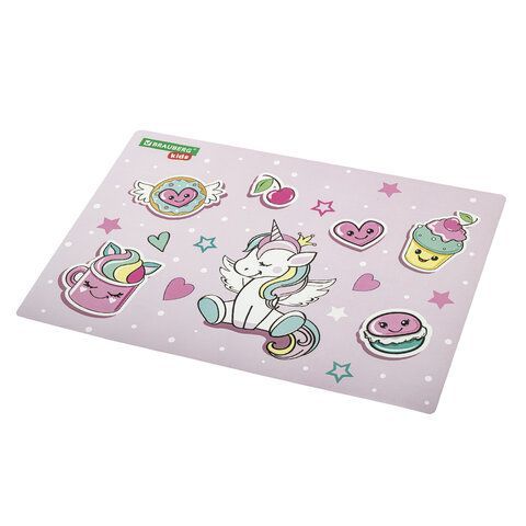 Настольное покрытие BRAUBERG KIDS 3 шт., А3+, пластик, 46x33 см, &quot;Unicorn dreams&quot;, 271730