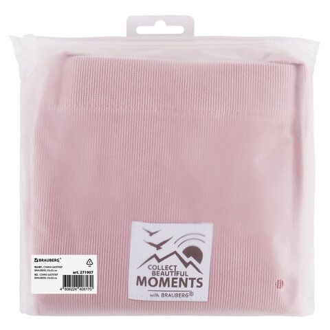 Сумка-шоппер BRAUBERG MOMENTS, вельвет, 35х30 см, розовый, 271907
