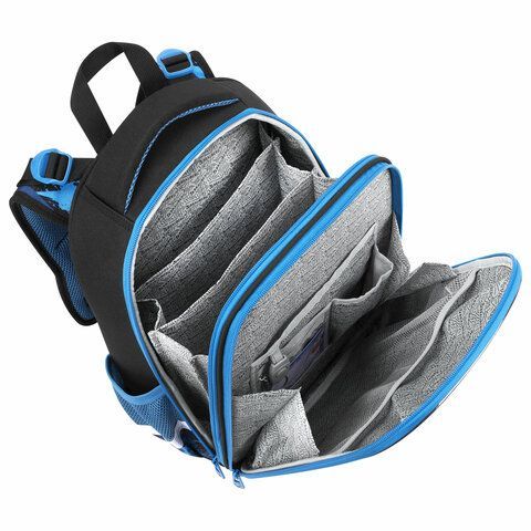 Ранец BRAUBERG PREMIUM, 2 отделения, с брелоком, &quot;Night race&quot;, 3D-панель, 38х29х16 см, 272014
