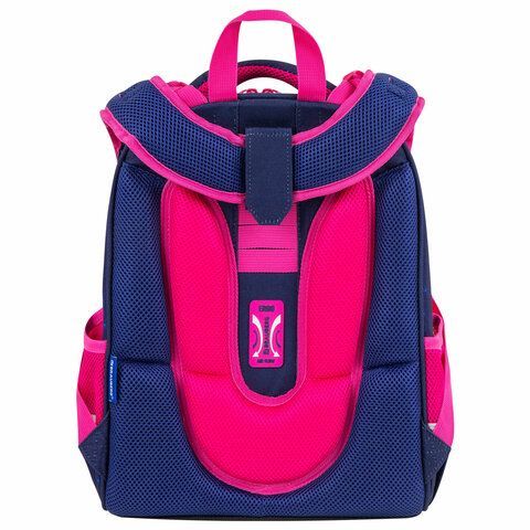 Ранец BRAUBERG PREMIUM, 2 отделения, с брелоком, &quot;Cute fox&quot;, LED-ЛАМПОЧКИ, 38х29х16 см, 272019