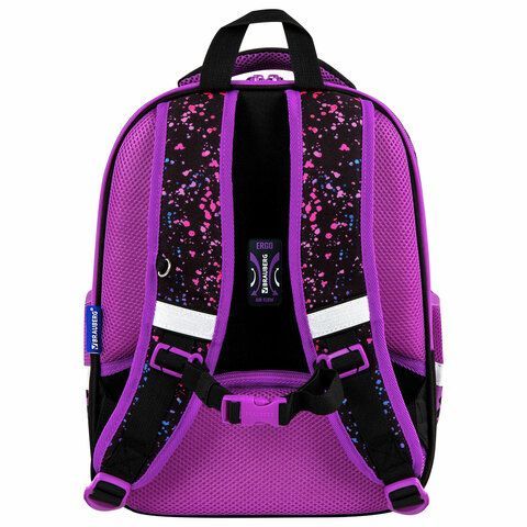 Ранец BRAUBERG FIT, 2 отделения, &quot;Leopard&quot;, велюровое покрытие, 38х27х14 см, 272025