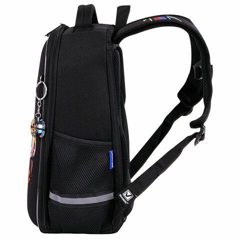 Ранец BRAUBERG LIGHT, 1 отделение, с брелоком, &quot;Neon drift&quot;, 36х26х13 см, 272027