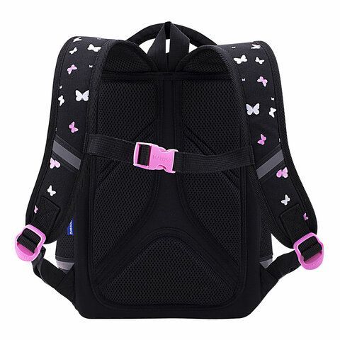 Ранец BRAUBERG LIGHT, 1 отделение, с брелоком, &quot;Shining heart&quot;, фольгированная печать, 36х26х13 см, 272029