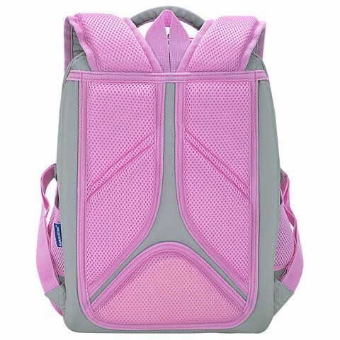Ранец BRAUBERG LIGHT, 1 отделение, с брелоком, &quot;Cat patches&quot;, плюшевые нашивки, 36х26х13 см, 272030