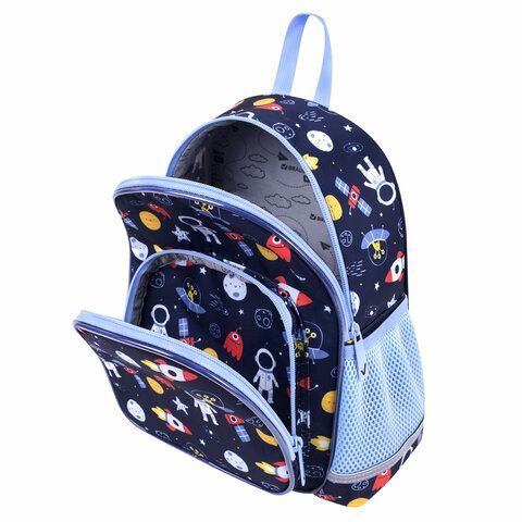 Рюкзак BRAUBERG KIDS PLAY детский, 1 отделение, 3 кармана, &quot;In space&quot;, 29х23х12 см, 272051