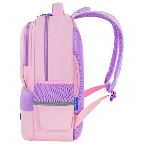 Рюкзак BRAUBERG STAR, 1 отделение, 5 карманов, &quot;Capybara&quot;, розовый, 40x29x13 см, 272062