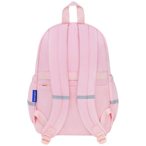 Рюкзак BRAUBERG PASTEL с термонашивками в комплекте, &quot;Anime kitten&quot;, персиковый, 40х29х14 см, 272065