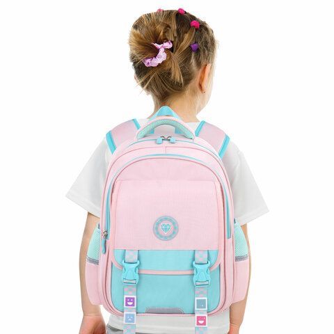 Рюкзак BRAUBERG SNAP, 2 отделения, 3 кармана, &quot;Light pink&quot;, 39х28х16 см, 272067