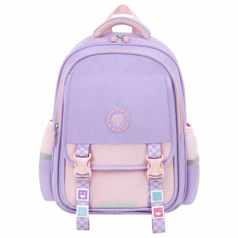 Рюкзак BRAUBERG SNAP, 2 отделения, 3 кармана, &quot;Delicate lilac&quot;, 39х28х16 см, 272068