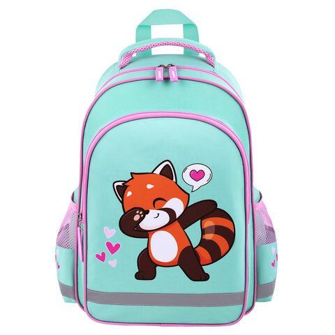 Рюкзак ПИФАГОР SCHOOL, 1 отделение, 3 кармана, &quot;Red panda&quot;, 38x28х14 см, 272083