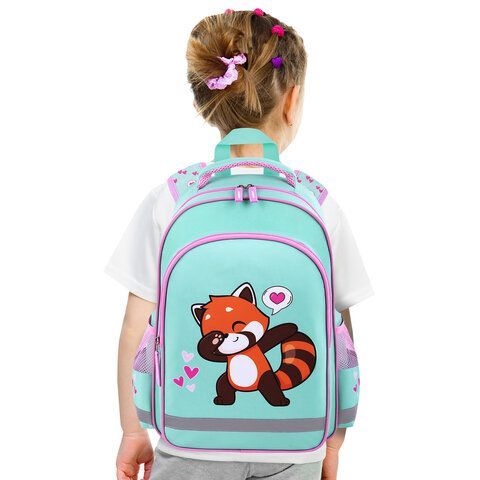 Рюкзак ПИФАГОР SCHOOL, 1 отделение, 3 кармана, &quot;Red panda&quot;, 38x28х14 см, 272083