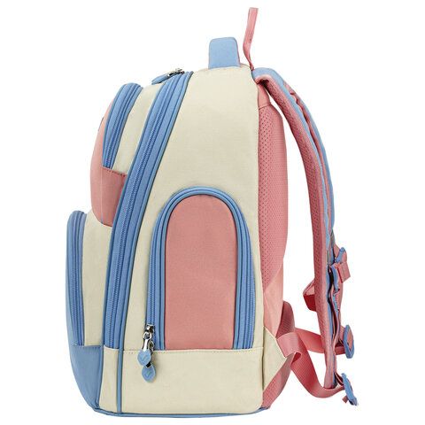 Рюкзак BRAUBERG CLASSIC, легкий каркас, премиум материал, &quot;Tender&quot;, бежевый, 37х32х21 см, 272090