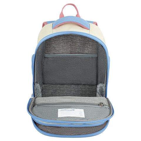 Рюкзак BRAUBERG CLASSIC, легкий каркас, премиум материал, &quot;Tender&quot;, бежевый, 37х32х21 см, 272090