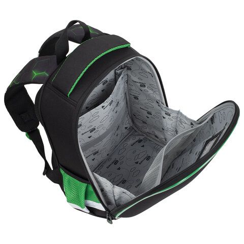 Ранец BRAUBERG KIDS START, 1 отделение, 2 кармана, &quot;Green ball&quot;, 35х26х13 см, 272092