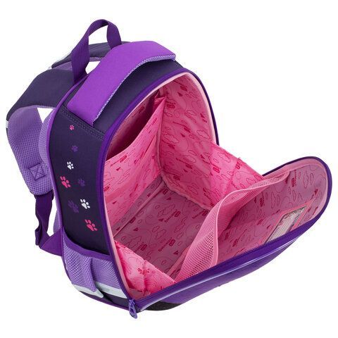 Ранец BRAUBERG KIDS START, 1 отделение, 2 кармана, &quot;Sweet cheeks&quot;, велюровая панель, 35х26х13см, 272093