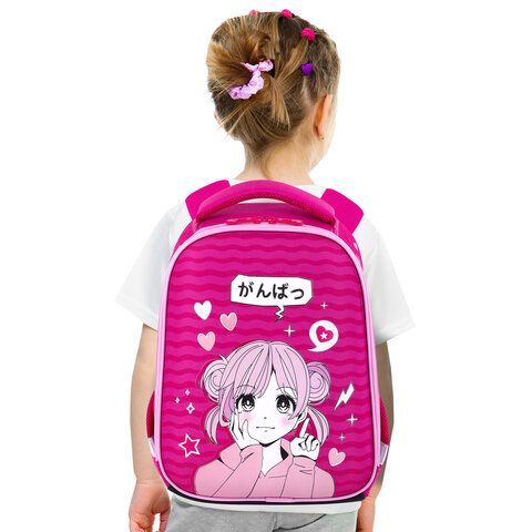 Ранец BRAUBERG KIDS START, 1 отделение, 2 кармана, &quot;Anime style&quot;, 35х26х13 см, 272094
