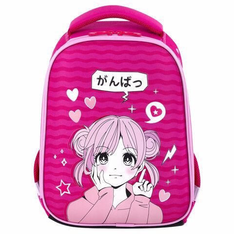 Ранец BRAUBERG KIDS START, 1 отделение, 2 кармана, &quot;Anime style&quot;, 35х26х13 см, 272094
