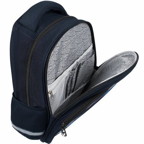 Рюкзак BRAUBERG OPTIMA, 2 отделения, с брелоком, &quot;Night driver&quot;, 36х27х18 см, 272096