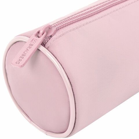 Пенал-тубус BRAUBERG, с эффектом Soft Touch, мягкий, Pastel pink, 272299