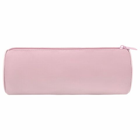 Пенал-тубус BRAUBERG, с эффектом Soft Touch, мягкий, Pastel pink, 272299