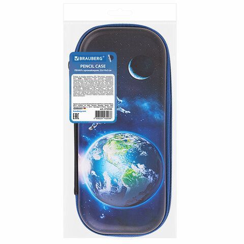 Пенал BRAUBERG, 1 отделение, 1 откидная планка, EVA, 22х5см, Planet, 272336