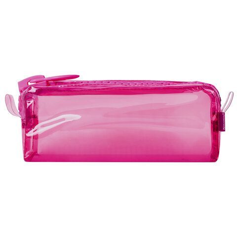 Пенал BRAUBERG с объемной &quot;тракторной&quot; молнией, 1 отделение, ПВХ, 22х5см, Ultra pink, 272340