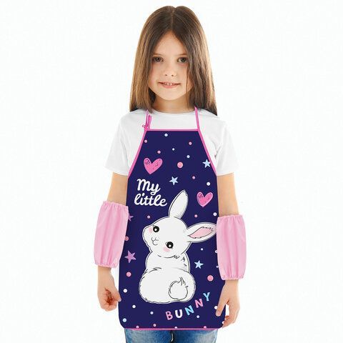 Накидка фартук с нарукавниками для труда ЮНЛАНДИЯ, 46х54 см, &quot;Fluffy tail&quot;, 272463