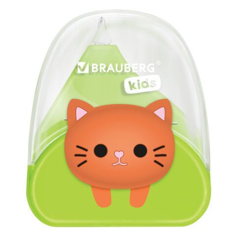 Корректирующая лента BRAUBERG KIDS Котенок, 5 мм х 6 м, корпус ассорти, блистер, 272494