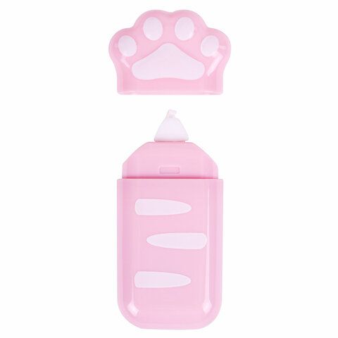 Корректирующая лента BRAUBERG KIDS "ЛАПКИ", 5 мм х 6 м, корпус розовый, блистер, 272497