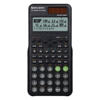 Калькулятор инженерный BRAUBERG SC-991ES-PLUS-BK (165х84мм) 552 функ 10+2разр.,ЧЕРНЫЙ, 272651